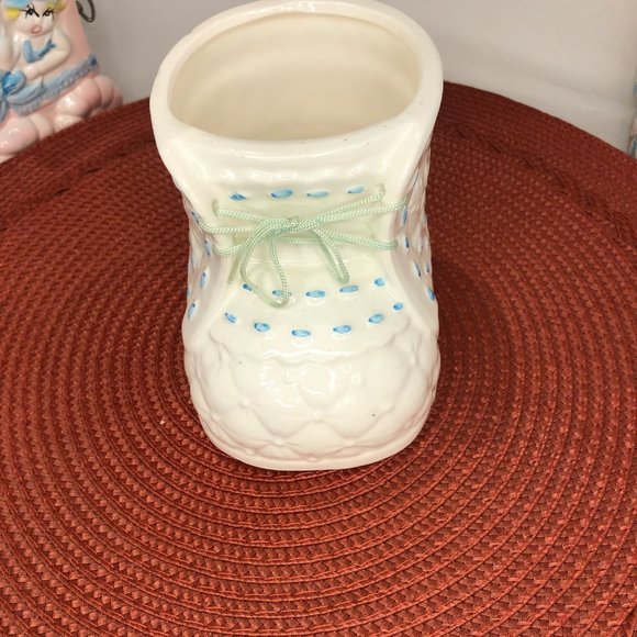 Vintage Nursery Themed Porcelain Music Box Decorative Planter Lot - Picture 3 of 16